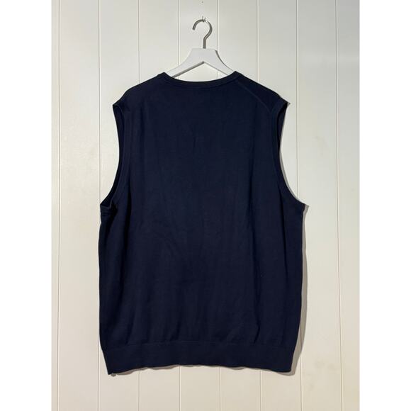 Lands’ End · XXL/T · Men's V-Neck Sweater Vest · Supima Cotton · Blue - Picture 1 of 3